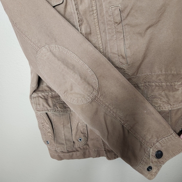 Lands End Canvas womens Brown 100% Cotton Short Uitility Jacket |M| - Picture 4 of 10